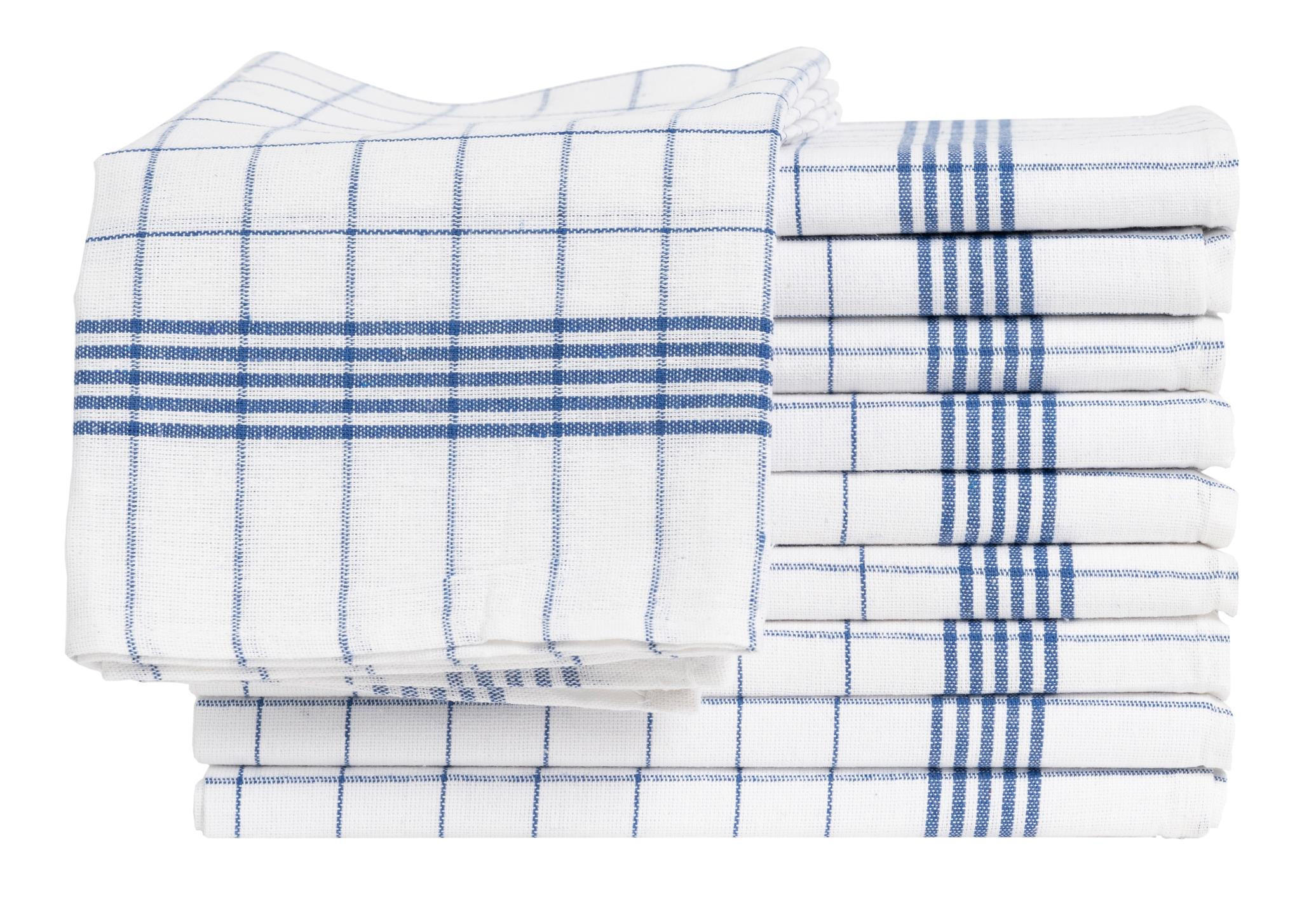 GESCHIRRTÜCHER 50x70 cm im 10er Set aus 100% Baumwolle, Küchentücher Blau - Blau, Textil (50/70cm) - Carpe Sonno