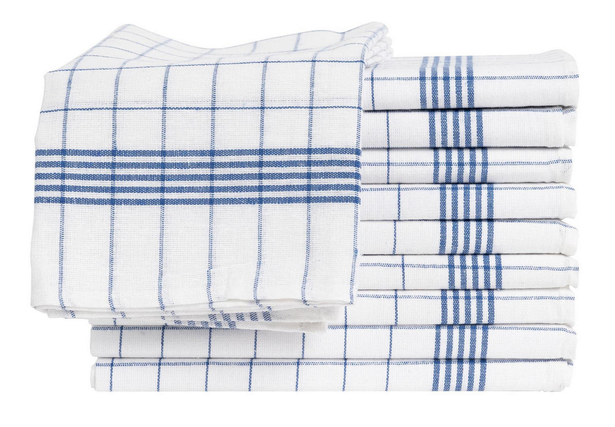 GESCHIRRTÜCHER 50x70 cm im 20er Set aus 100% Baumwolle, Küchentücher Blau - Blau, Textil (50/70cm) - Carpe Sonno
