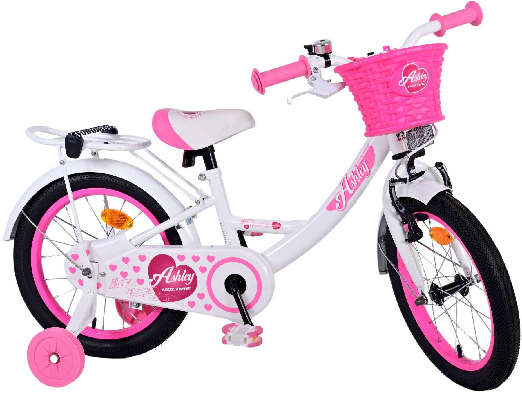 KINDERFAHRRAD Ashley - Mädchen - 16 Zoll - Rücktritt + Handbremse - Weiß - Weiß, Metall (52cm) - TPFSports