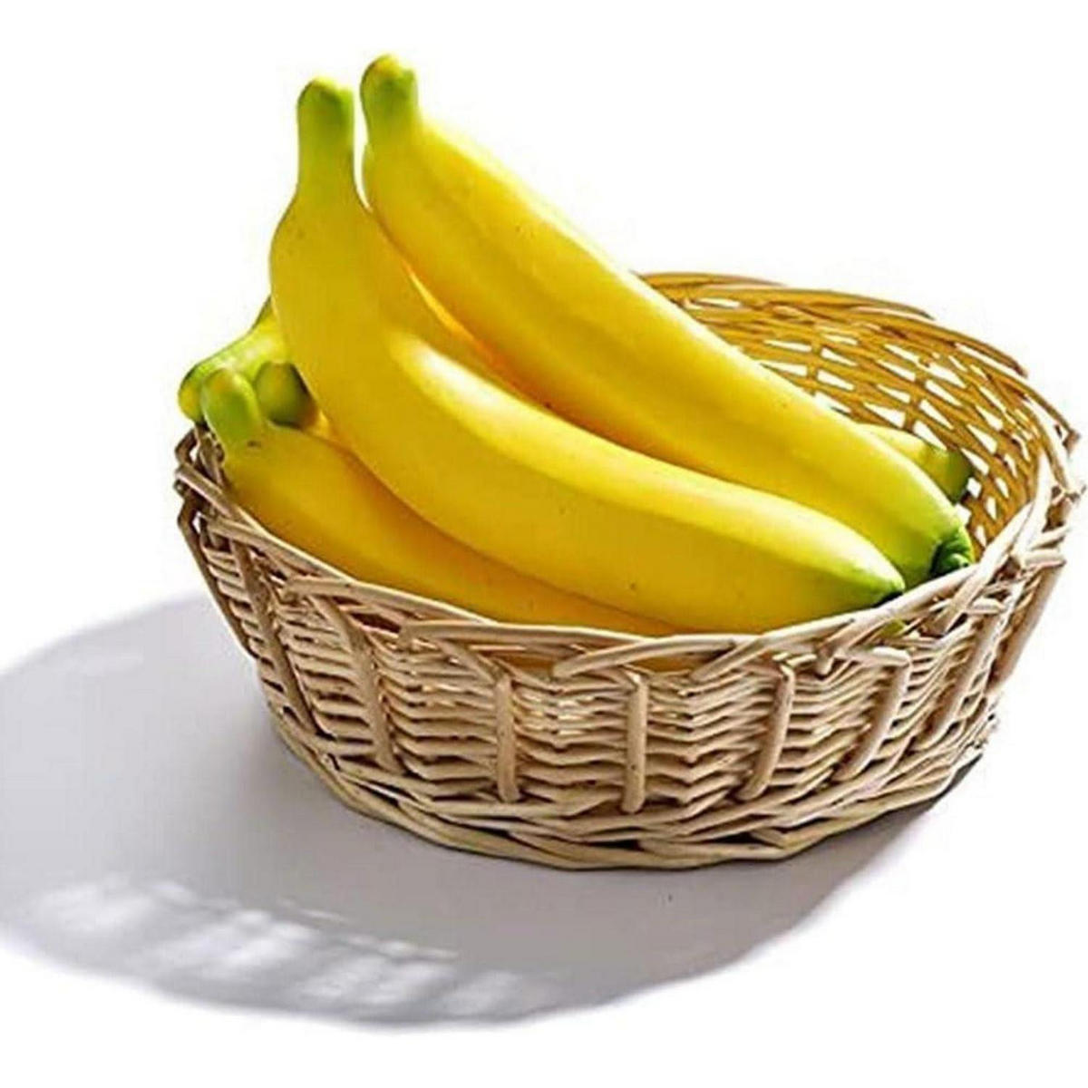 KÜNSTLICHE Bananen 10 Stück Set - Gelb, Kunststoff (3cm)
