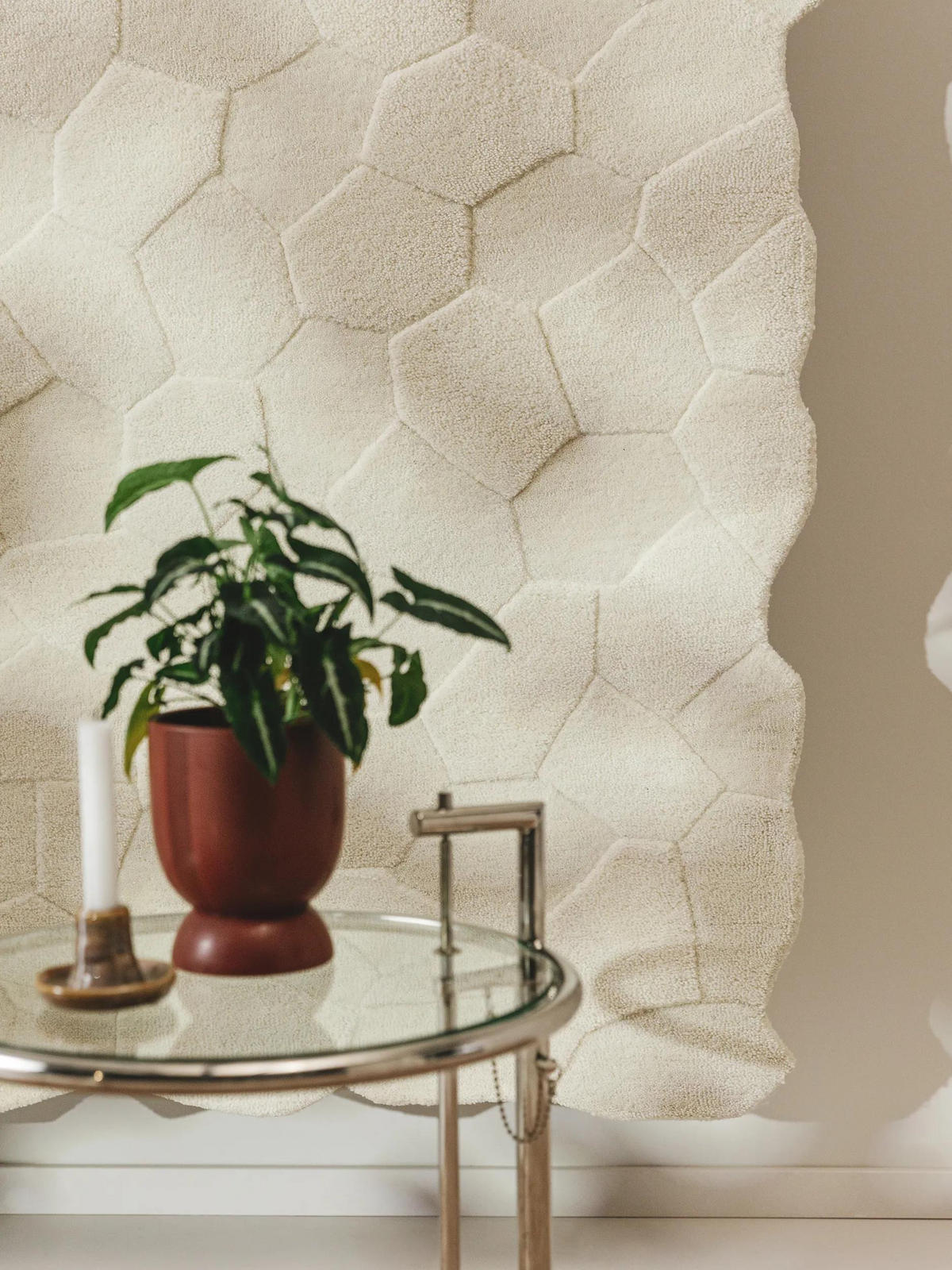 WOLLTEPPICH Camino Ivory 120x170 cm - Creme, Textil (120/170cm) - benuta Pure