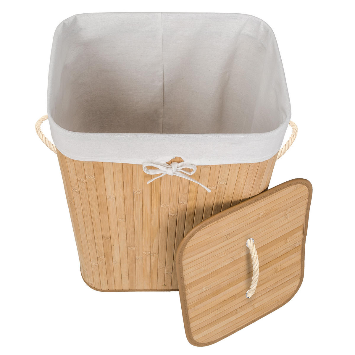 WÄSCHEKORB, 42 x 31,5 x 60 cm,beige - Beige, Textil (31.5/60/42cm) - tectake