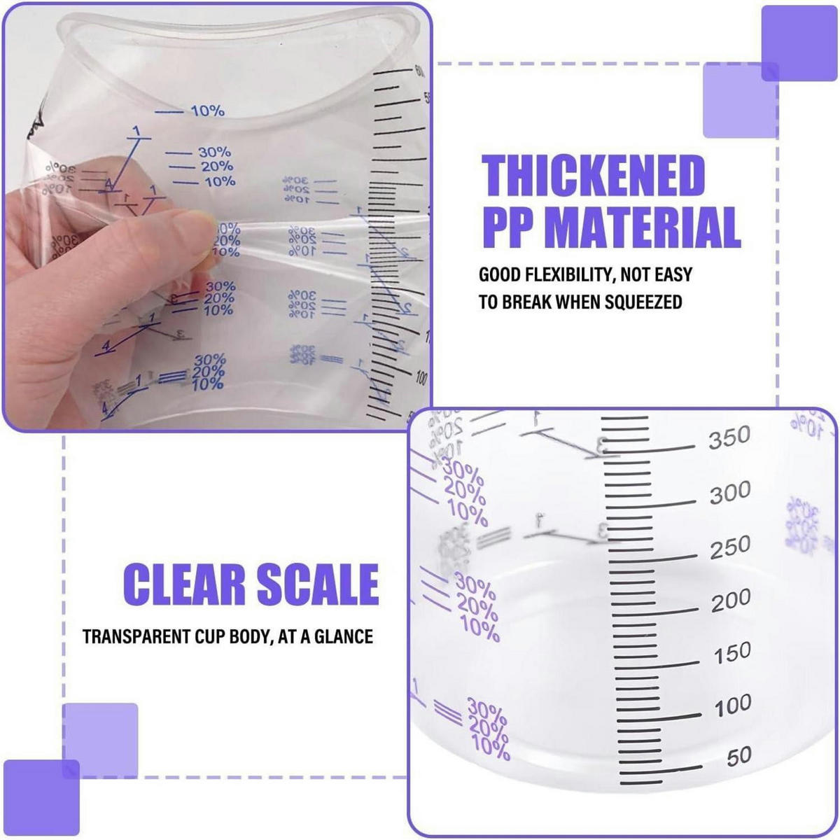 LACKMISCHBECHER 50 Stück 600ml - Transparent, Kunststoff (0.6L)
