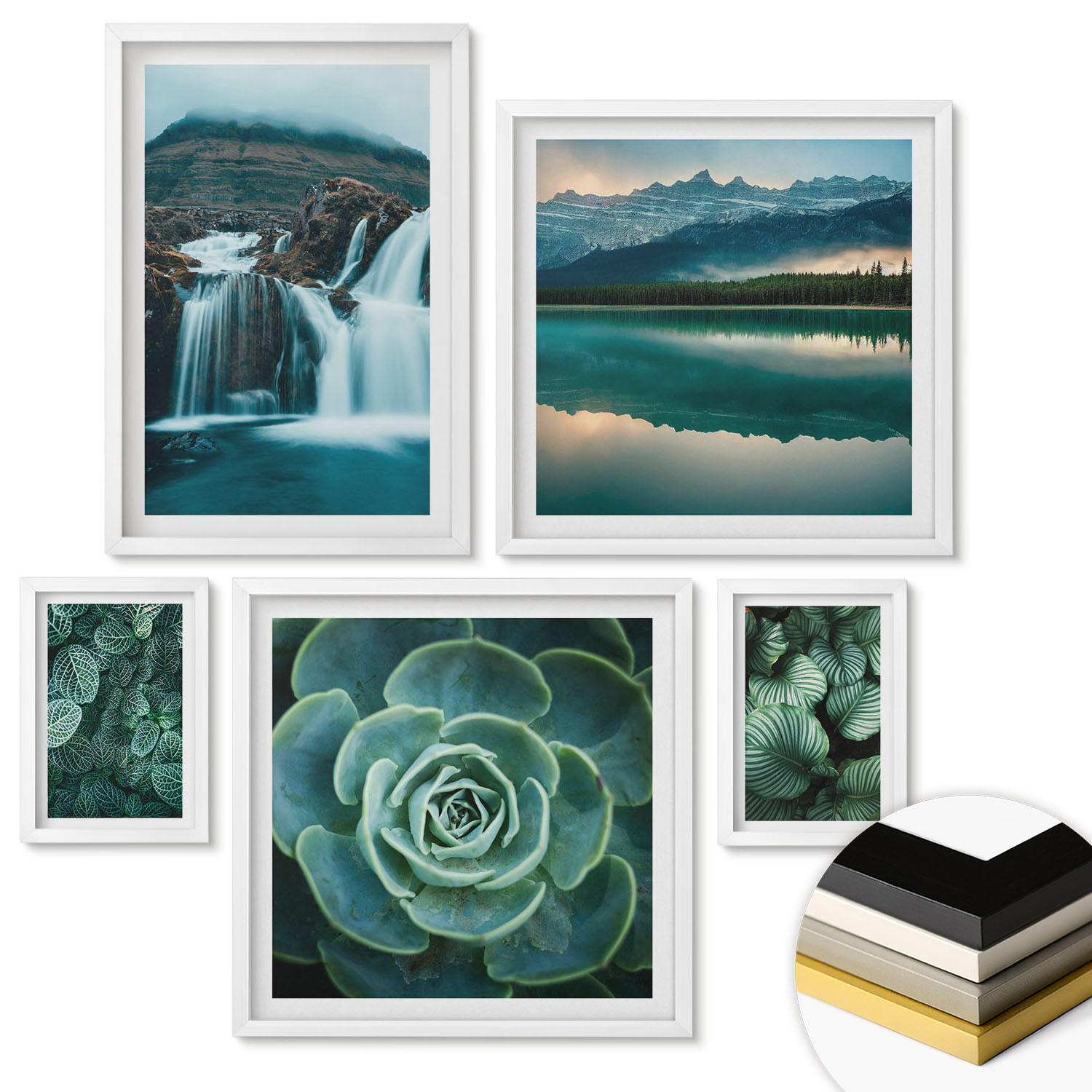 ArtPrintCave Wandbilder Weiß 40x60 cm