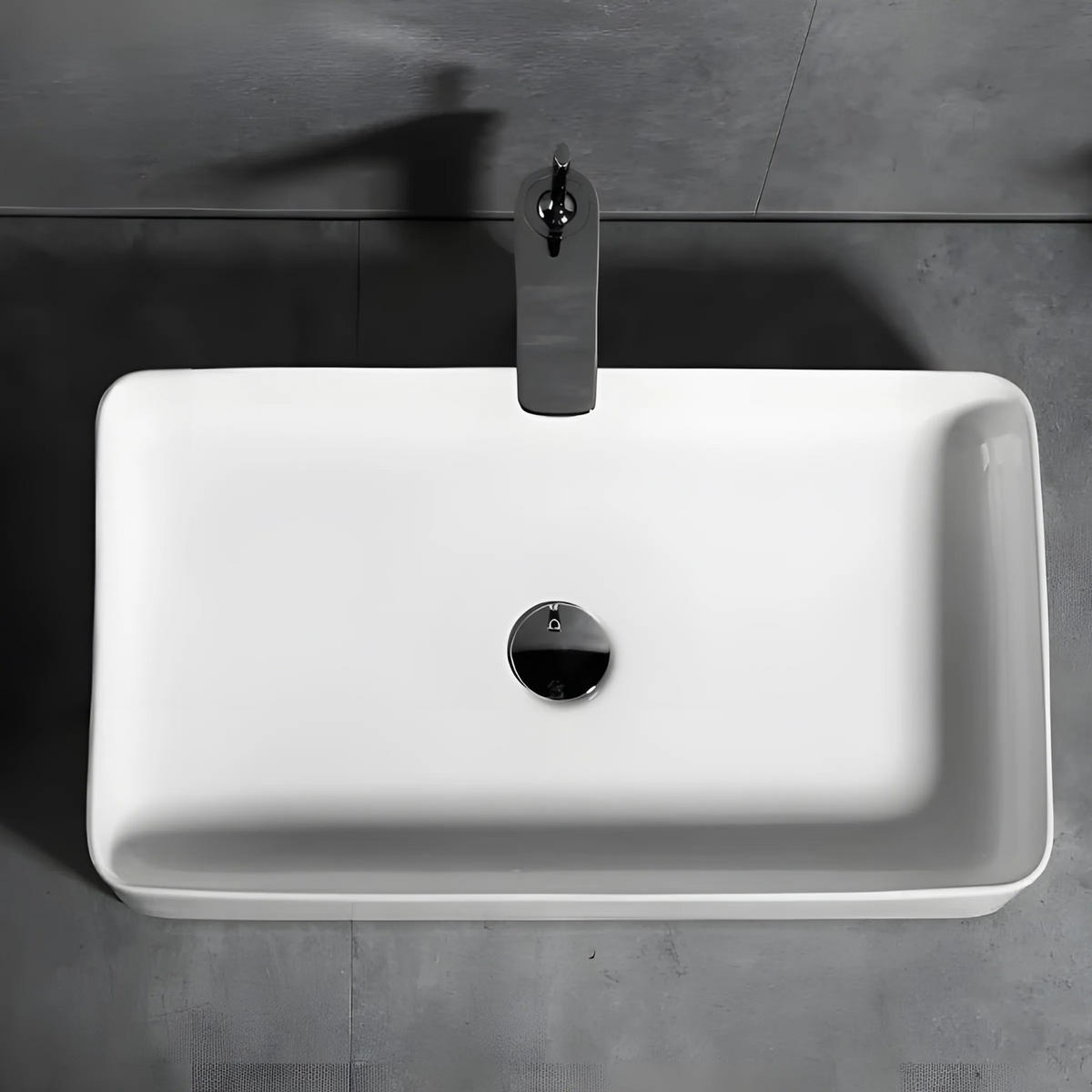 AUFSATZWASCHBECKEN Rea Denis - Weiß, Keramik (35/11/61.5cm) - REA