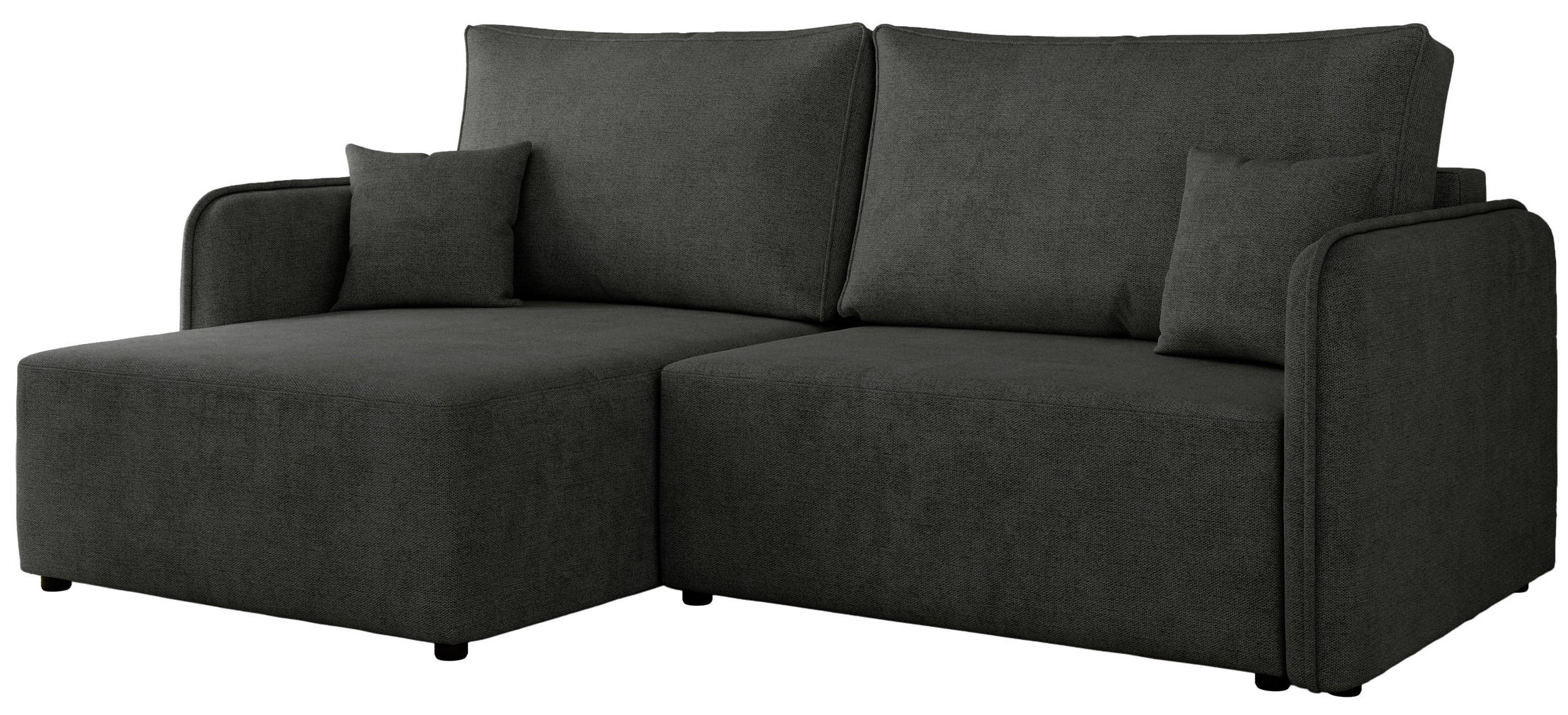 ECKSCHLAFSOFA MESTO L Dunkelgrau Struktur - links - Dunkelgrau/Schwarz, Kunststoff/Textil (227/147cm) - MKS