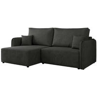 ECKSCHLAFSOFA MESTO L Dunkelgrau Struktur - links - Dunkelgrau/Schwarz, Kunststoff/Textil (227/147cm) - MKS
