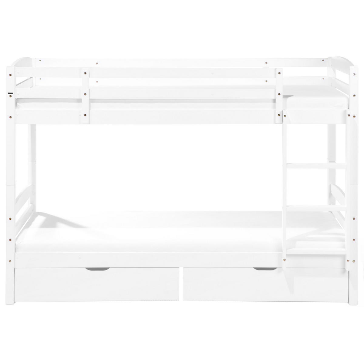 HOCHBETT Weiß 90-200 cm Regat - Weiß, Holz (90/200cm) - Beliani