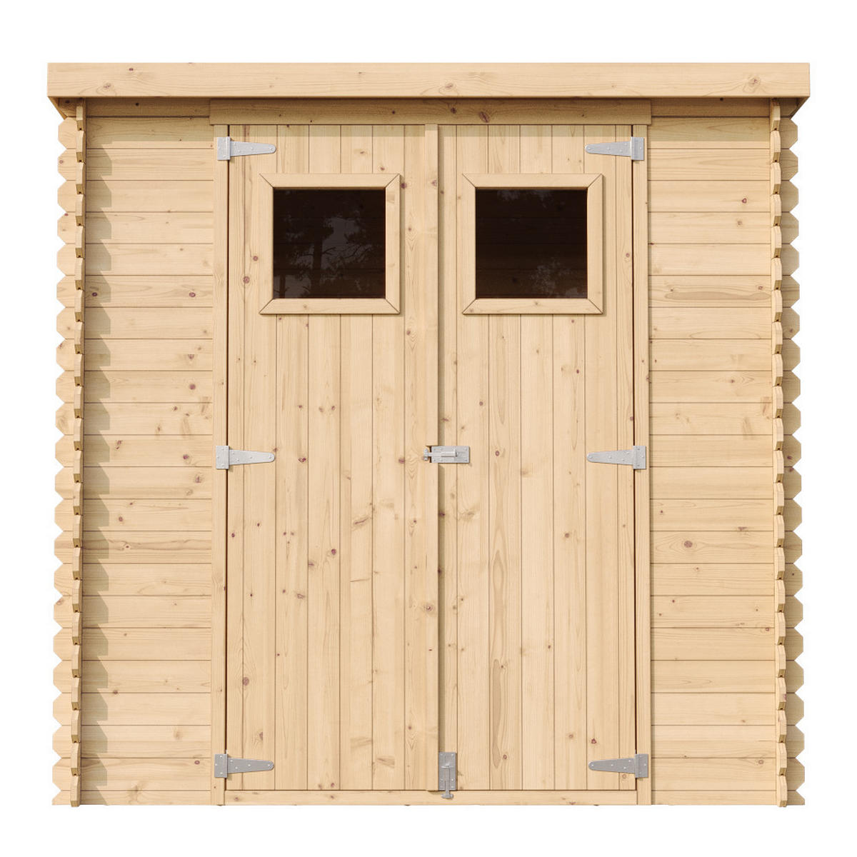 HOLZ-GARTHENHAUS - B204xL142xH200 cm/ 2,22 m2 - M311 - Beige, Holz (204/200/142cm) - Timbela