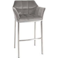 BARHOCKER Damaso 110x64x48 cm Grau - Grau, Textil (64/110/48cm) - furnicato