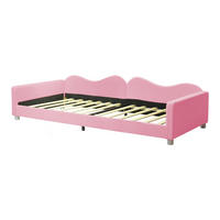 POLSTERBETT mit Rückenlehne und Armlehnen Rosa 90x200 cm Textil - Pink, Textil (90/200cm) - SONNENH