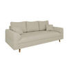 3-SITZER-SOFA Alma Beige Cord - Beige/Braun, Holz/Textil (210/81/93cm) - S-Style Möbel