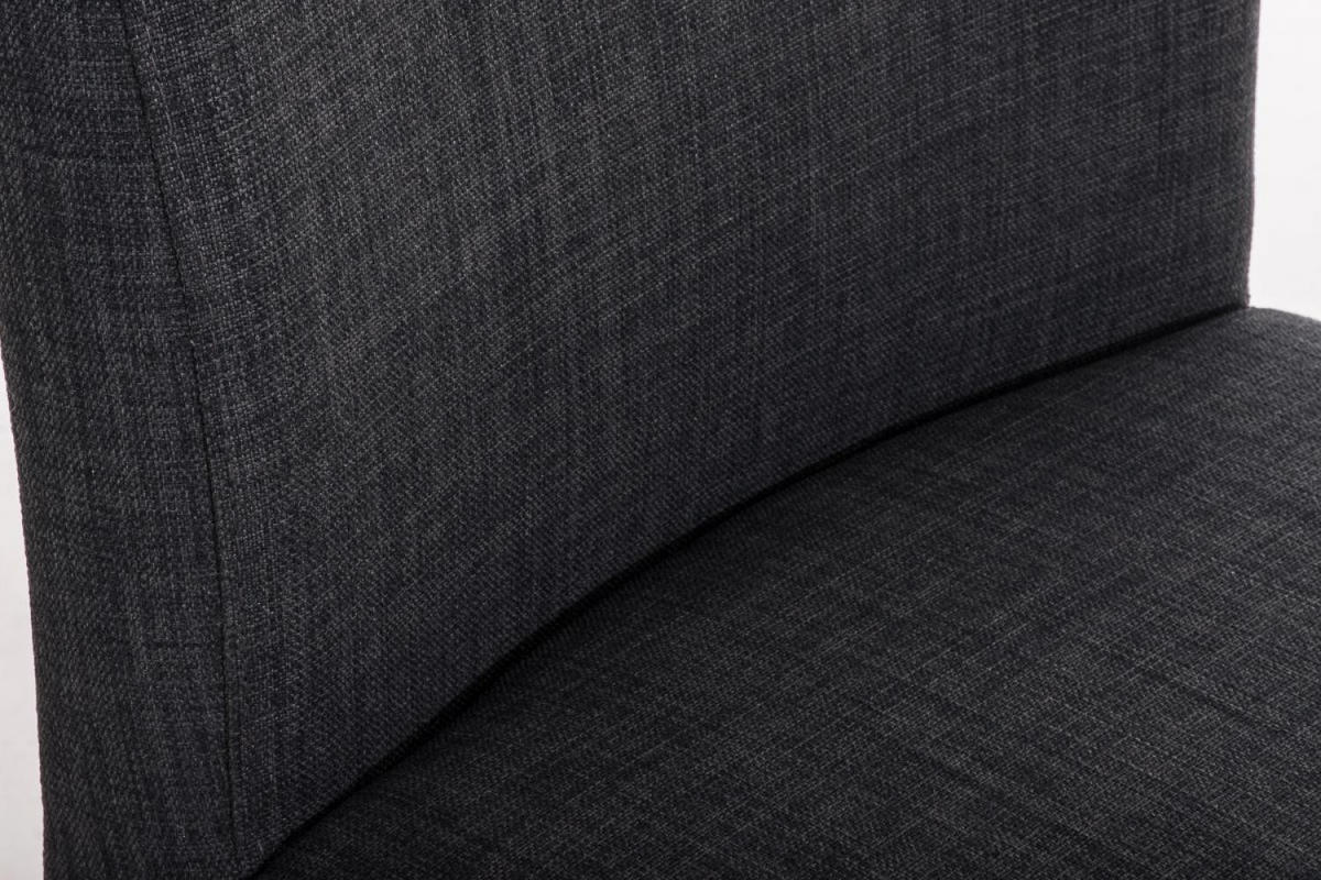 BARHOCKER Stoff Dunkelgrau - Chromfarben/Dunkelgrau, Textil/Metall (42/104/48cm) - CLP