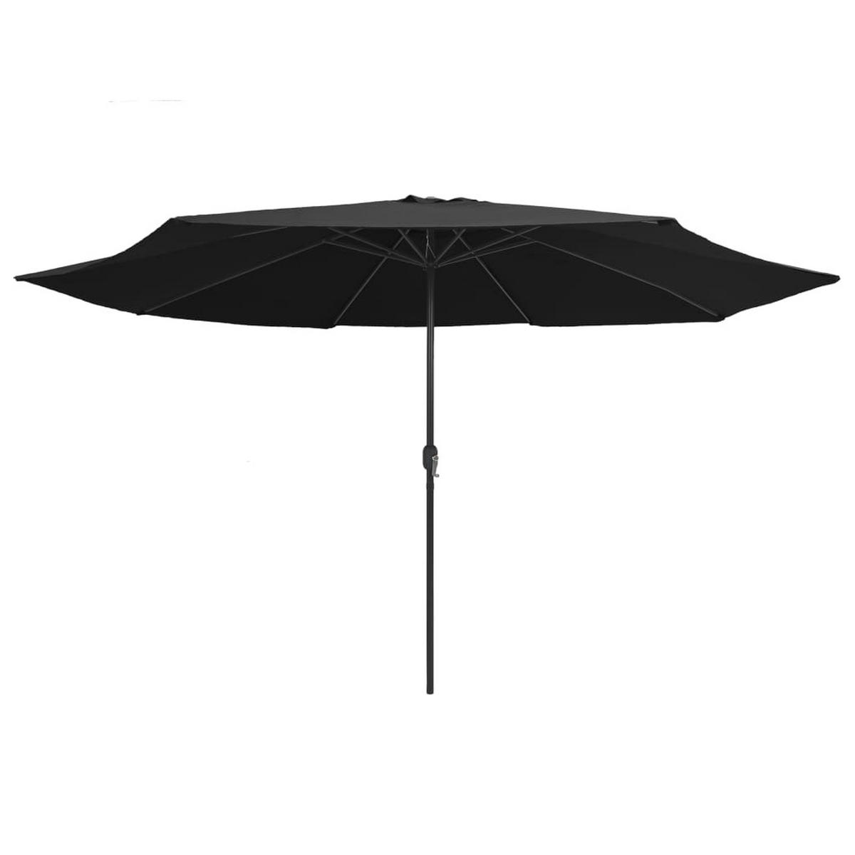SONNENSCHIRM Mit Metall-Mast 390 Cm Schwarz - Schwarz, Textil (390/390cm) - vidaXL