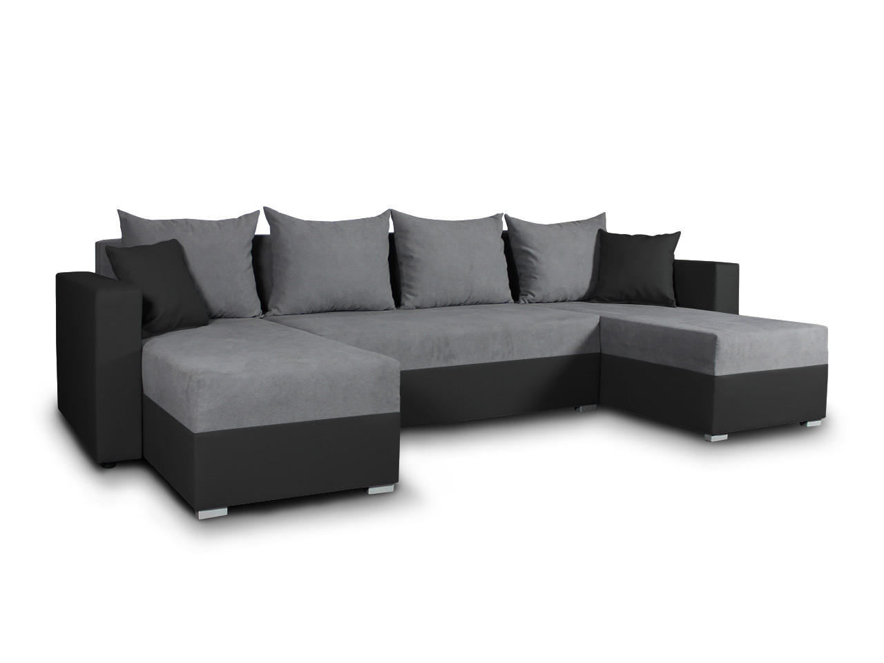 WOHNLANDSCHAFT Beno - Schwarz, Holz/Textil (298/80/142cm) - Sofnet