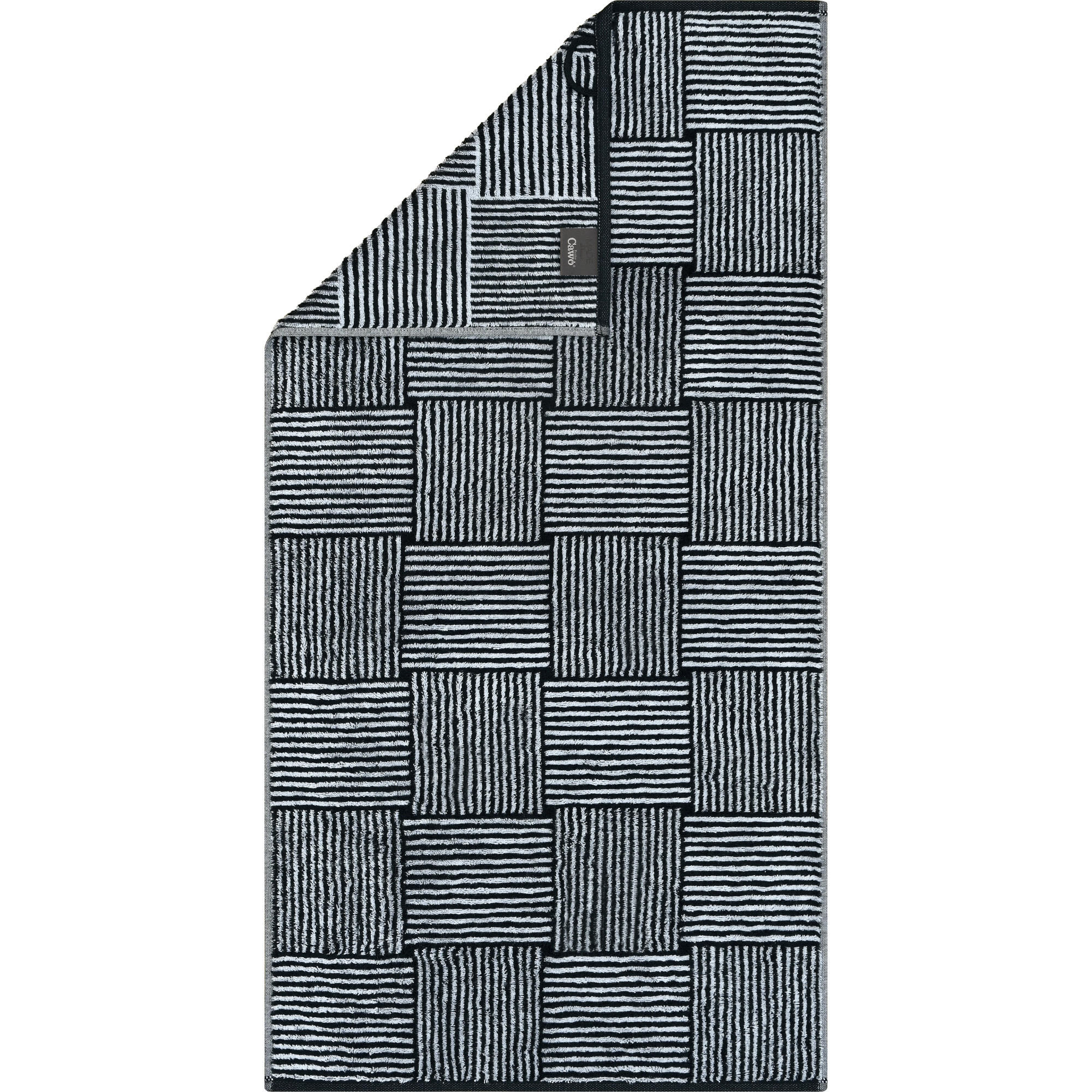 HANDTUCH BLACK&WHITE CHESS 6281 SCHWARZ/WEISS - 96 - Schwarz, Textil (50/100cm) - Cawoe