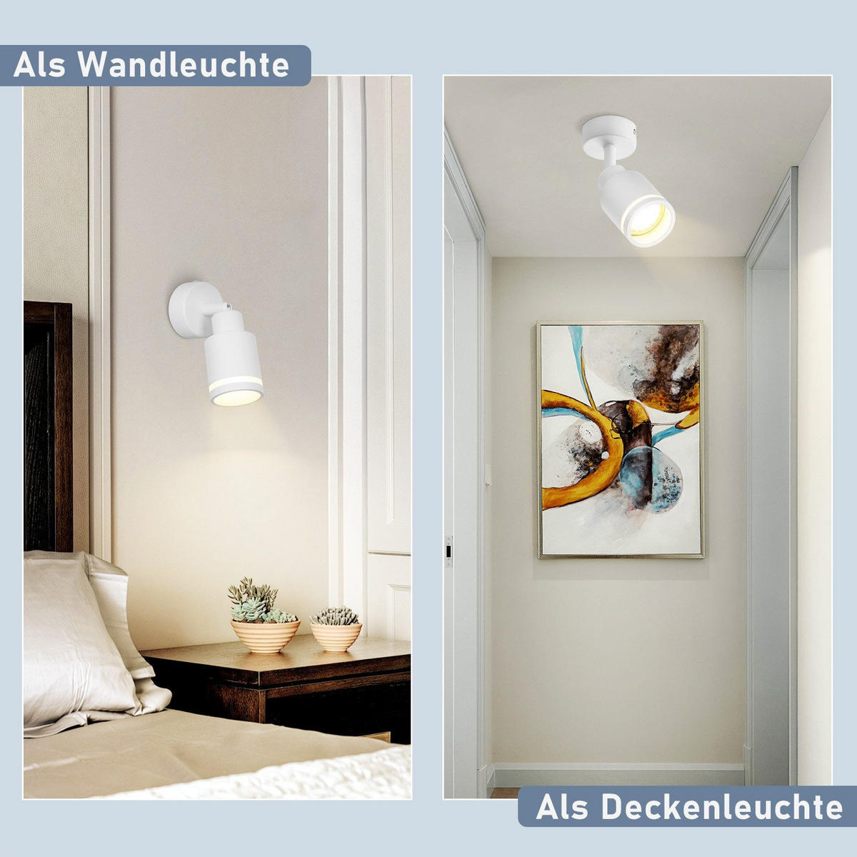 STRAHLER Friedlich 1-flammig 6/6/15.7 cm - Weiß, Metall (6/6/15.7cm) - ZMH