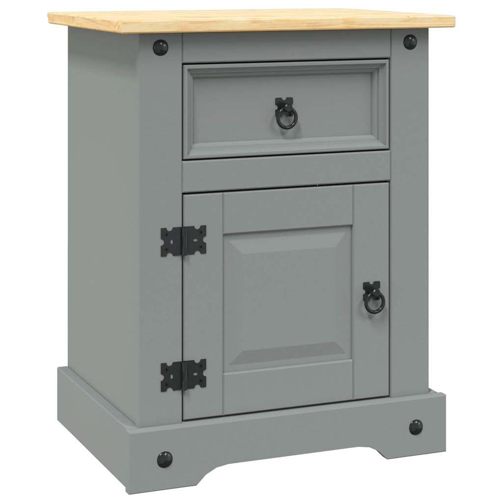 NACHTTISCH Im Mexiko-Stil Corona Kiefernholz Grau 53/39/67 Cm - Grau, Holz (53/67/39cm) - vidaXL