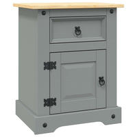 NACHTTISCH Im Mexiko-Stil Corona Kiefernholz Grau 53/39/67 Cm - Grau, Holz (53/67/39cm) - vidaXL