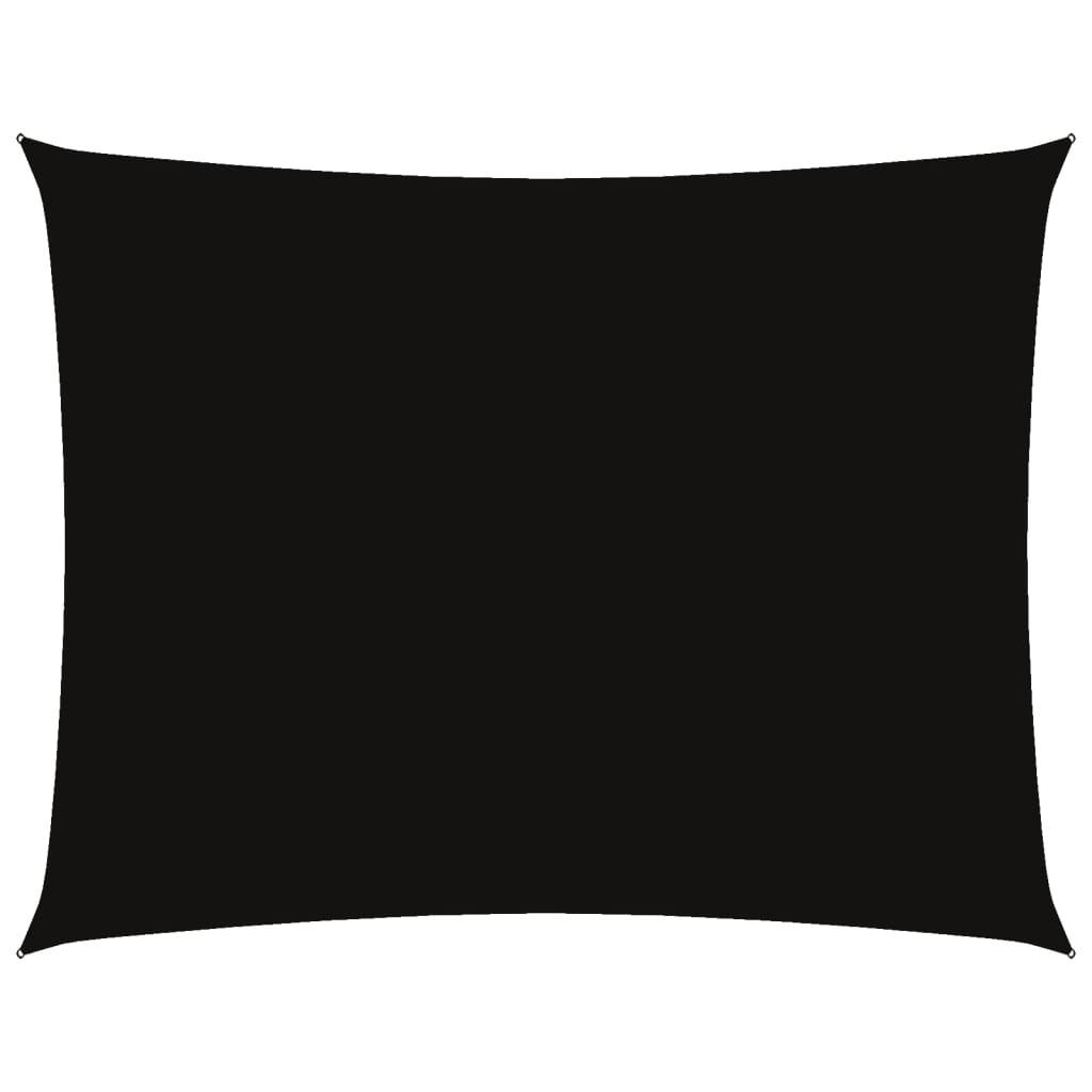 SONNENSEGEL Oxford-Gewebe Rechteckig 6x7 m Schwarz - Schwarz, Textil (700/600cm) - furnicato