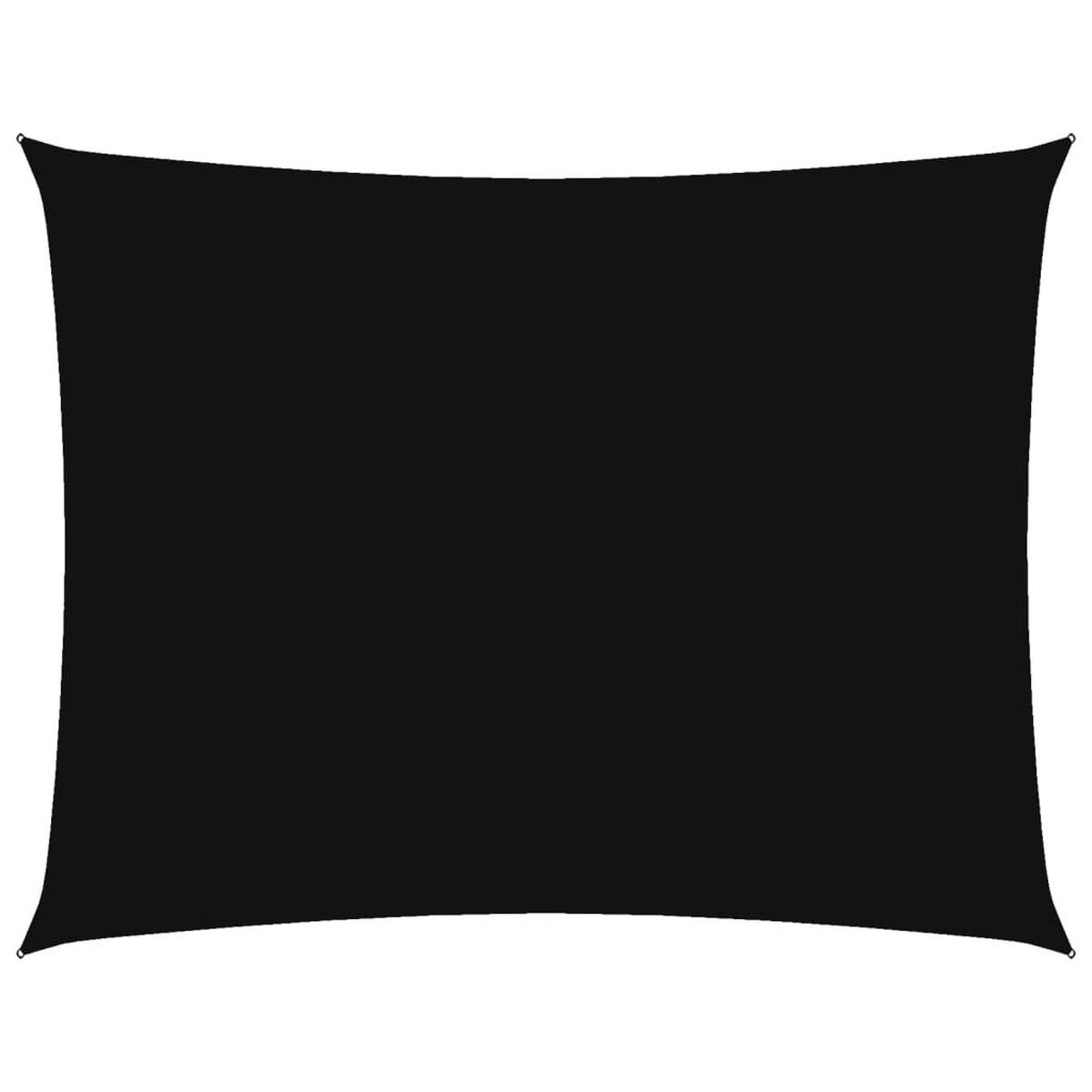 SONNENSEGEL Oxford-Gewebe Rechteckig 6x7 m Schwarz - Schwarz, Textil (700/600cm) - furnicato