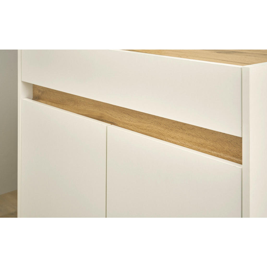 Thumbnail - Furn.Design Standcontainer, Weiß, Eiche Wotan, Holzwerkstoff, Nachbildung,Eiche, Uni, Holz Optik, 1 Fächer, 1 Schubladen...