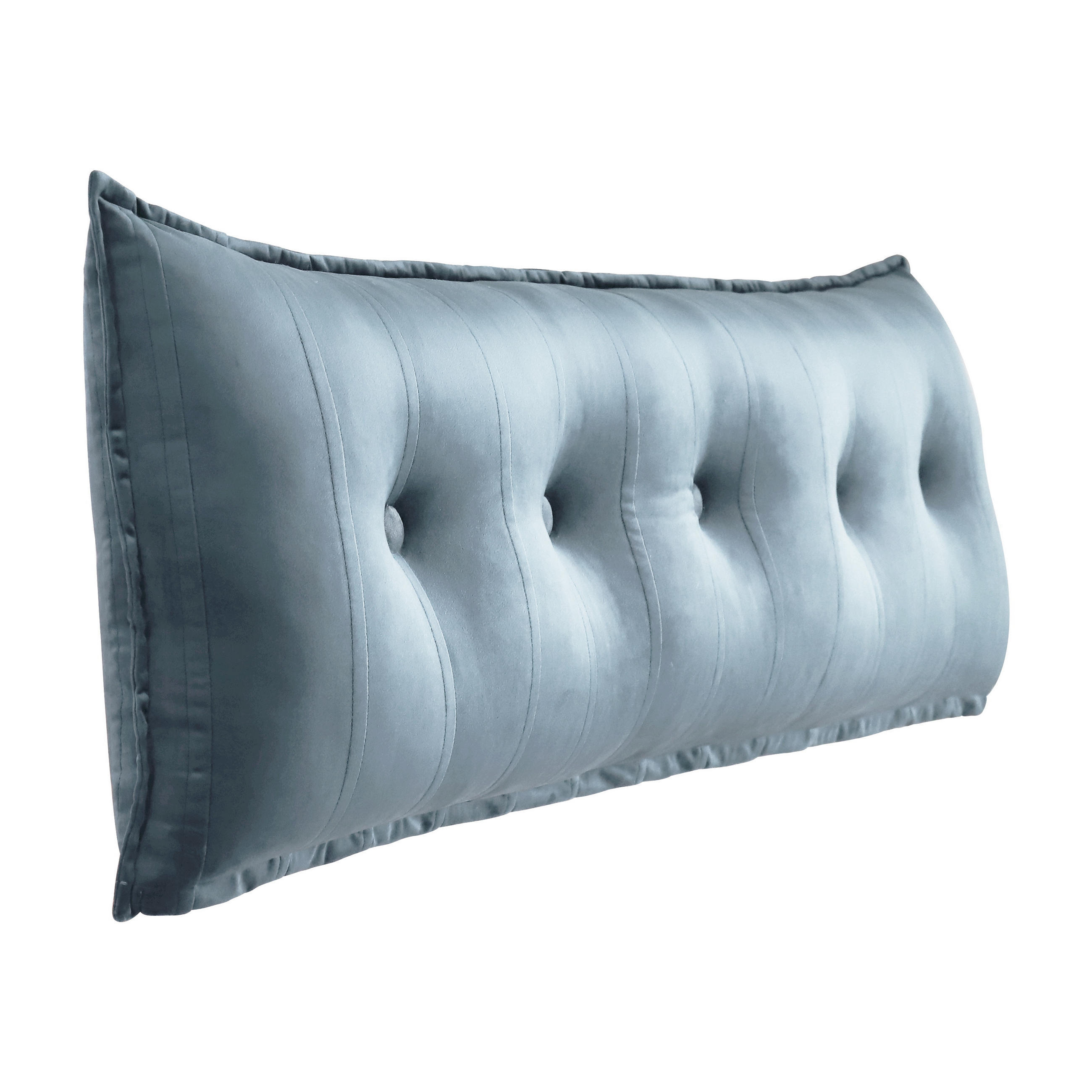 RÜCKENKISSEN Samtlook Grau 160 cm - Grau, Textil (45/160cm) - Vercart