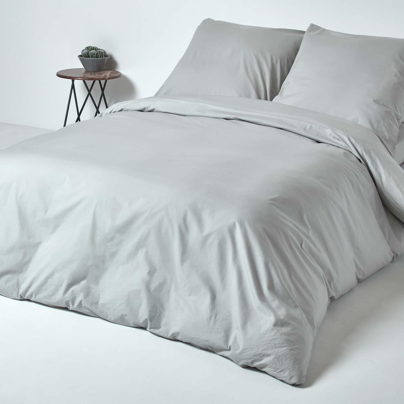 BETTWÄSCHE Perkal Fadendichte 200 - Grau, Textil (150/200cm) - Homescapes