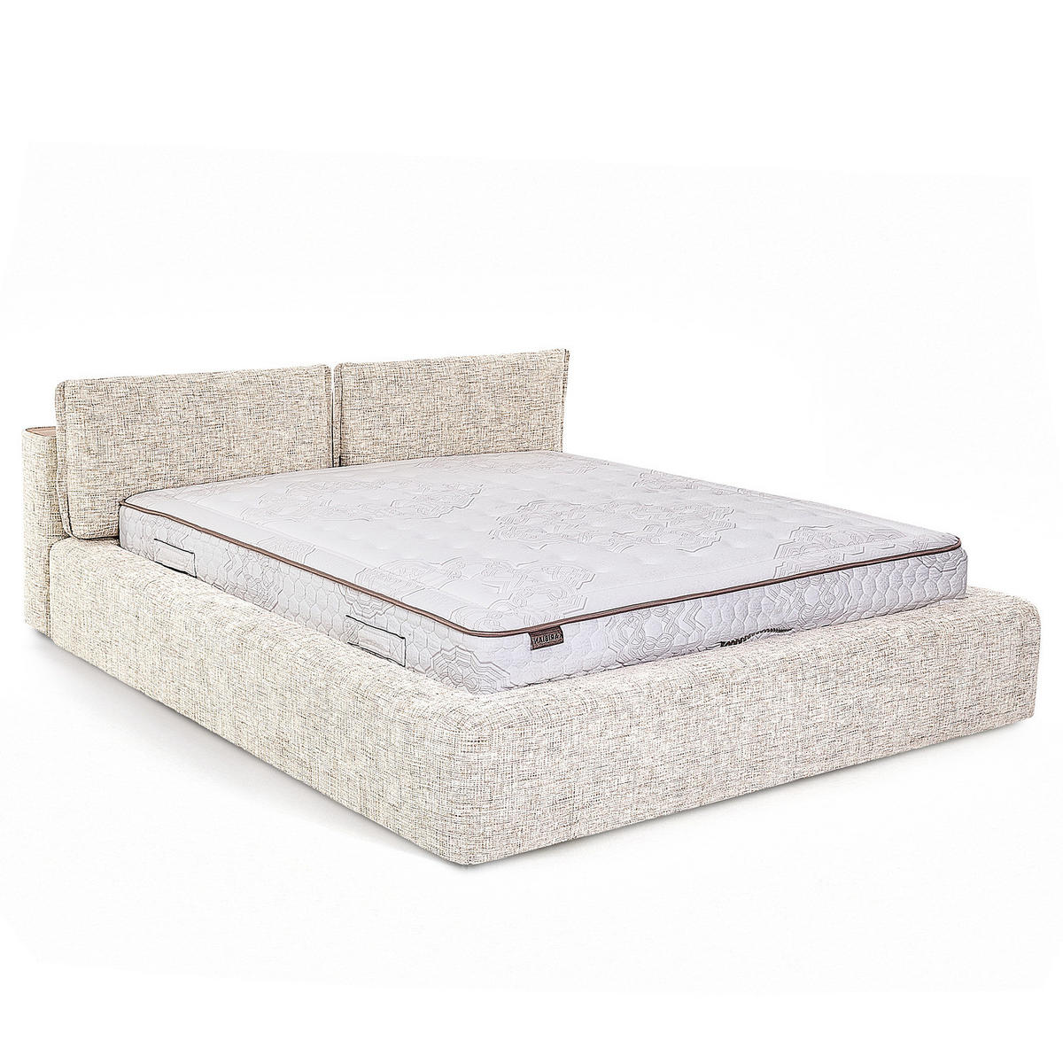 POLSTERBETT - Creme, Textil (160/200cm) - home24