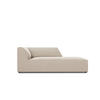 CHAISELONGUE rechts Ruby aus Samt beige - Beige, Textil (93/69/180cm) - Micadoni