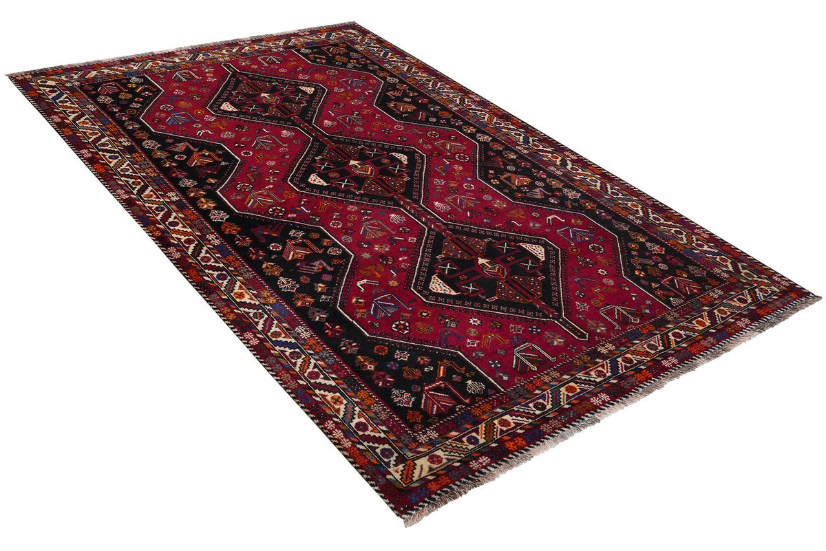 TEPPICH Gashgai Rot 268/177 cm Schurwolle - Rot, Textil (177/268cm) - Looma