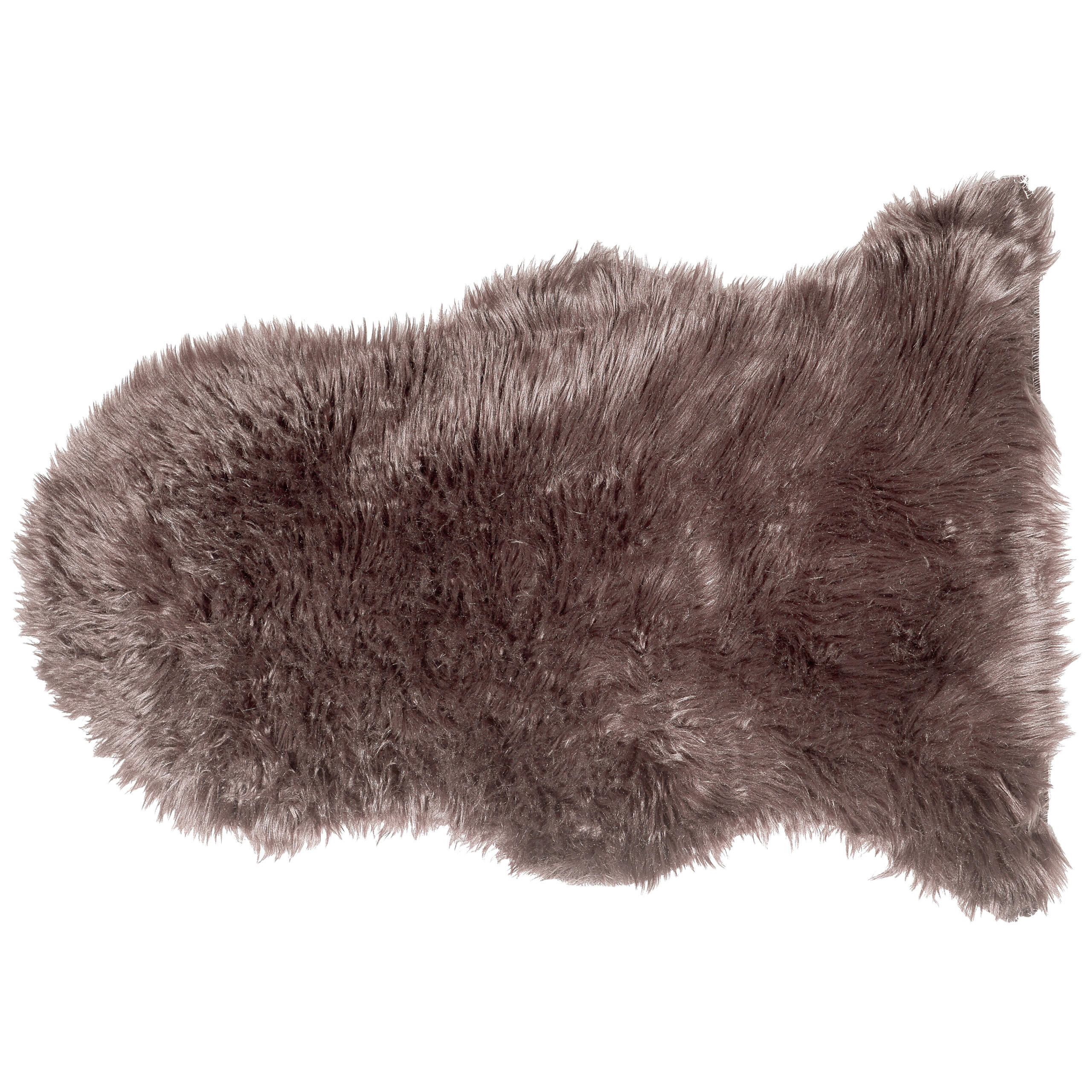 KUNSTFELL-TEPPICH Mungo 90/60 cm - Braun, Kunststoff (60/90cm) - Beliani