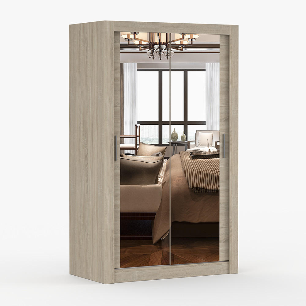 imoebel24 Kleiderschrank Sonoma Eiche 120x215x64 cm