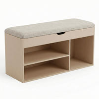 SCHUHREGAL Tria 80/43/30 cm - Hellgrau, Holzwerkstoff (30/43/80cm) - BOXIMO