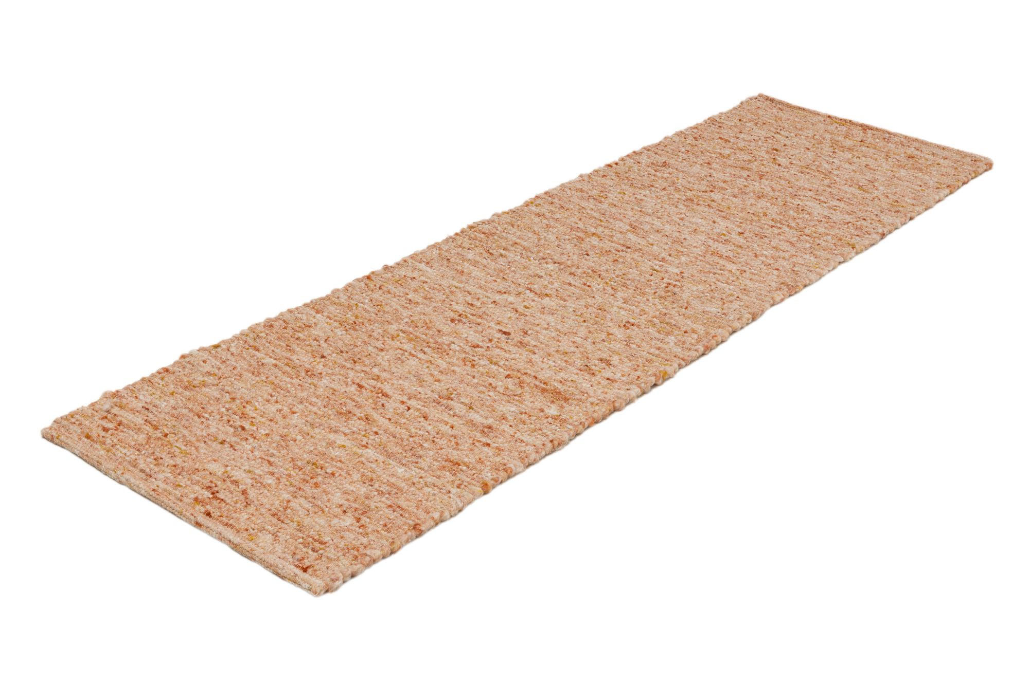 HANDWEBTEPPICH Alm-Freude 70x240 cm - Akaziefarben, Textil (70/240cm) - THEKO