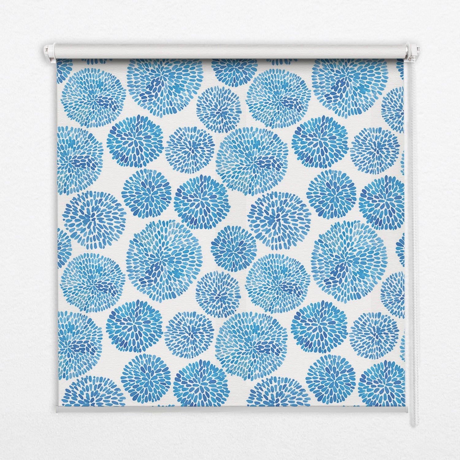 TULUP VNITŘNÍ roleta - okenní roleta - roleta - 80x180 cm - Modré kruhy z okvětních lístků