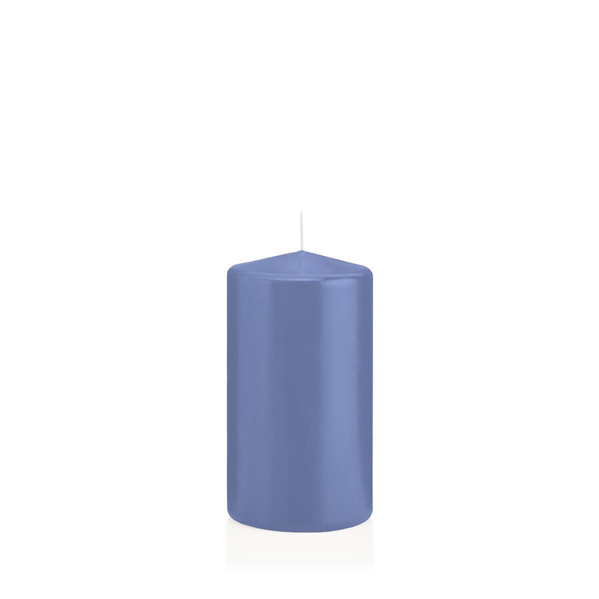 STUMPENKERZEN Grau-Blau Ø 58 x 150 mm, 16 Stück - Blaugrau, Paraffin (6/15cm) - Wiedemann Kerzen