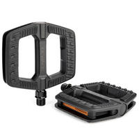 FAHRRADPEDALE City/Trekking 111 x 109 mm mit StVZO Reflektoren - Schwarz, Kunststoff (10.9/1.5/11cm)