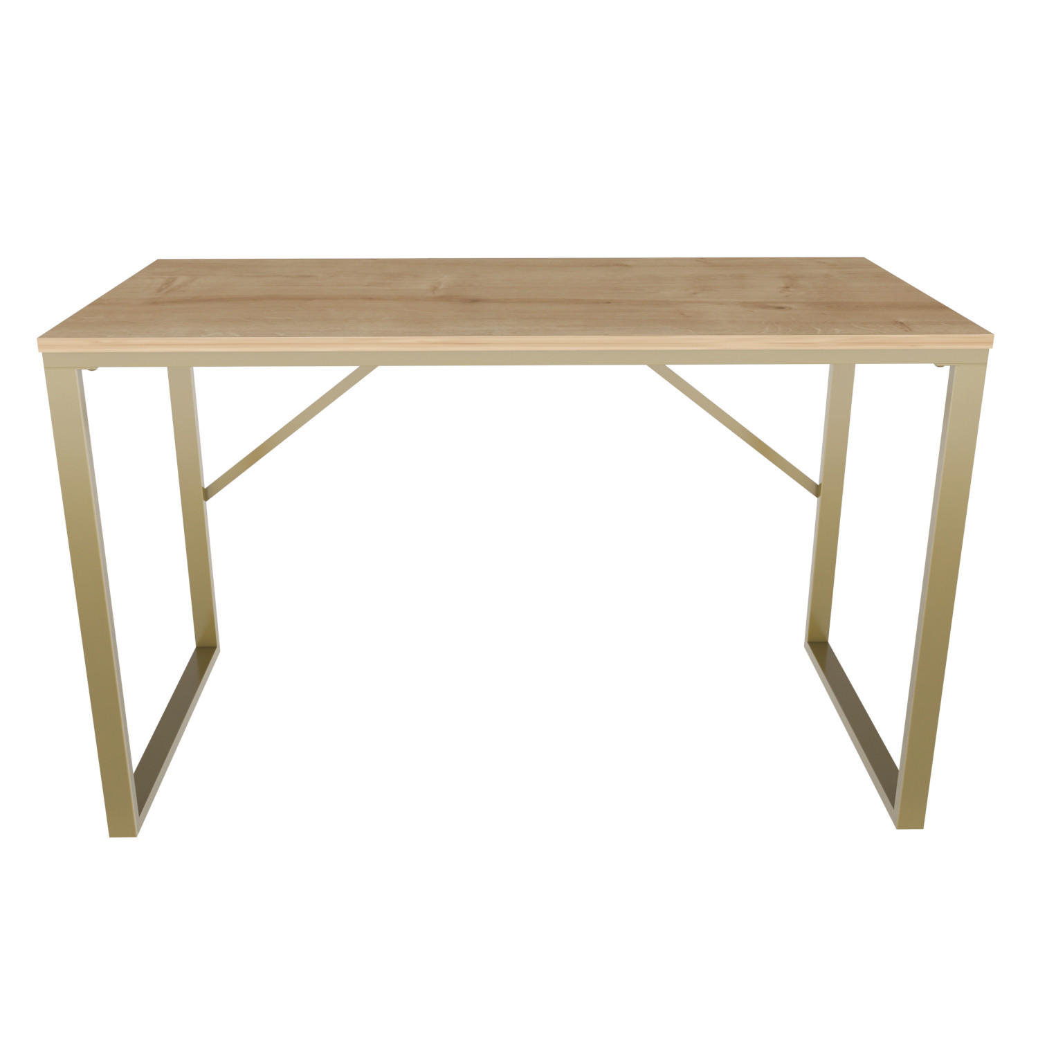 COMPUTERTISCH Layton Gold Eiche Safir - Eichefarben/Goldfarben, Holzwerkstoff (60/120/16cm) - Decorotika