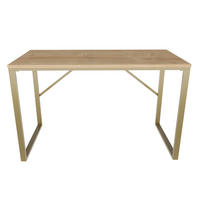 COMPUTERTISCH Layton Gold Eiche Safir - Eichefarben/Goldfarben, Holzwerkstoff (60/120/16cm) - Decorotika