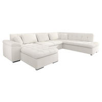 WOHNLANDSCHAFT Niko Bis Premium, Seite: Links - Creme, Holz/Textil (348/76/205cm) - MIRJAN24