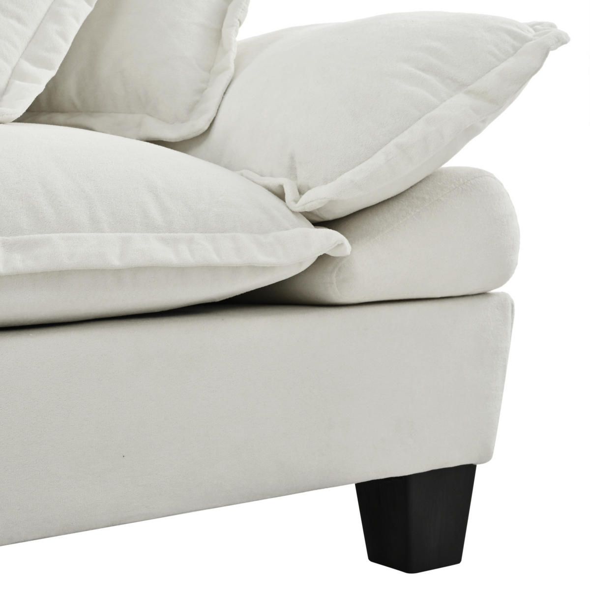 MODULÁRNÍ rohová pohovka z chenille 224x151x90 cm béžová s USB porty, úložným prostorem a otomanem - béžová, textil (155/90/224cm) - Modfu
