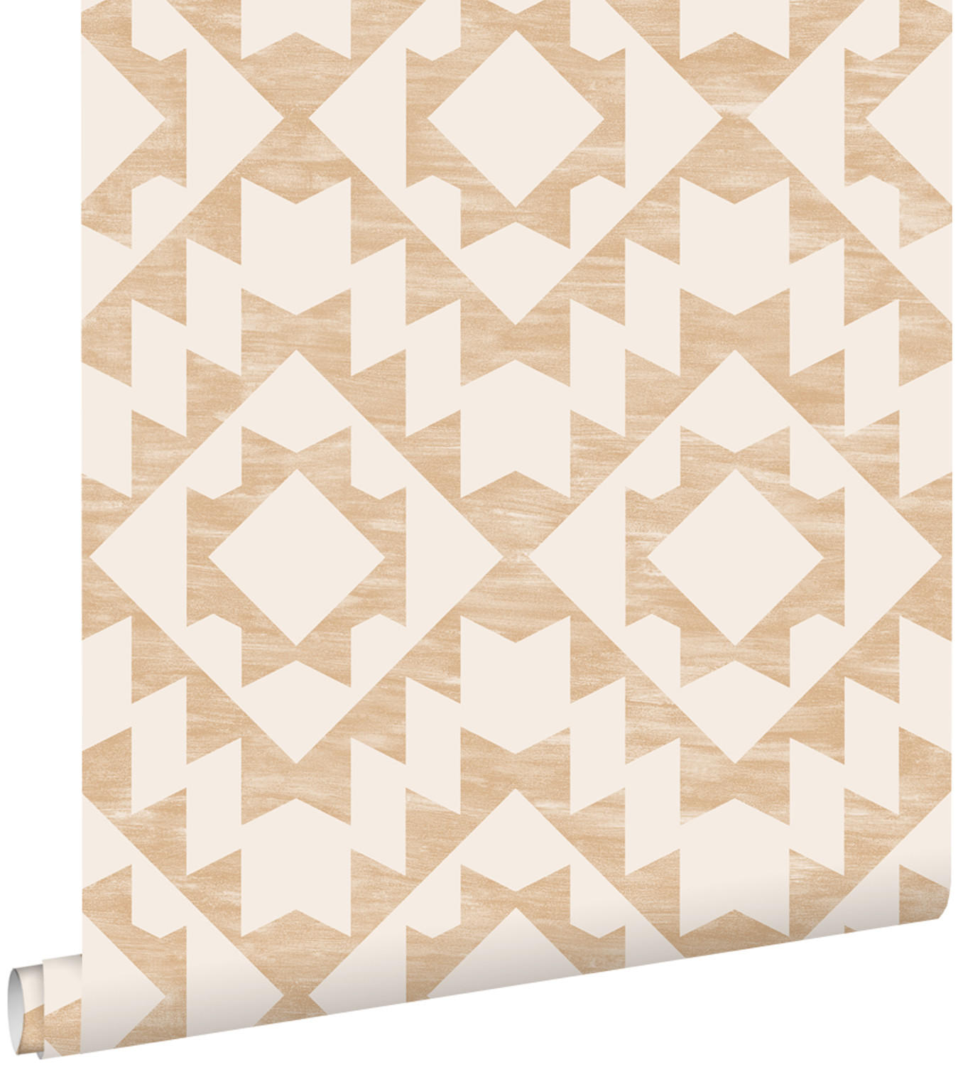 TAPETE Marrakescher Aztec-Teppich 53 cm x 10.05 m - Beige, Papier (53/1000cm) - ESTAhome
