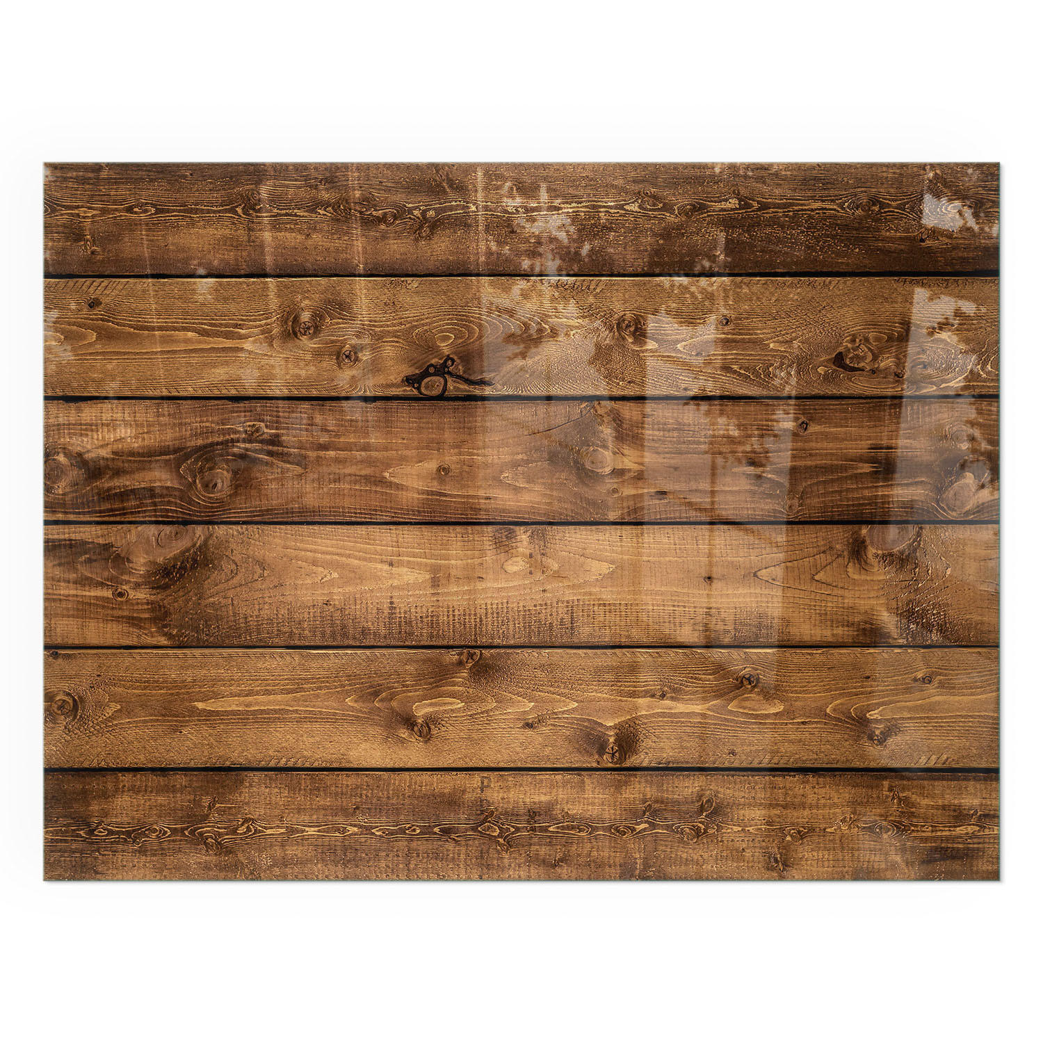 GLASPLATTE für Kamin 80x60 cm - Braun, Glas (80/60/0.4cm) - TULUP