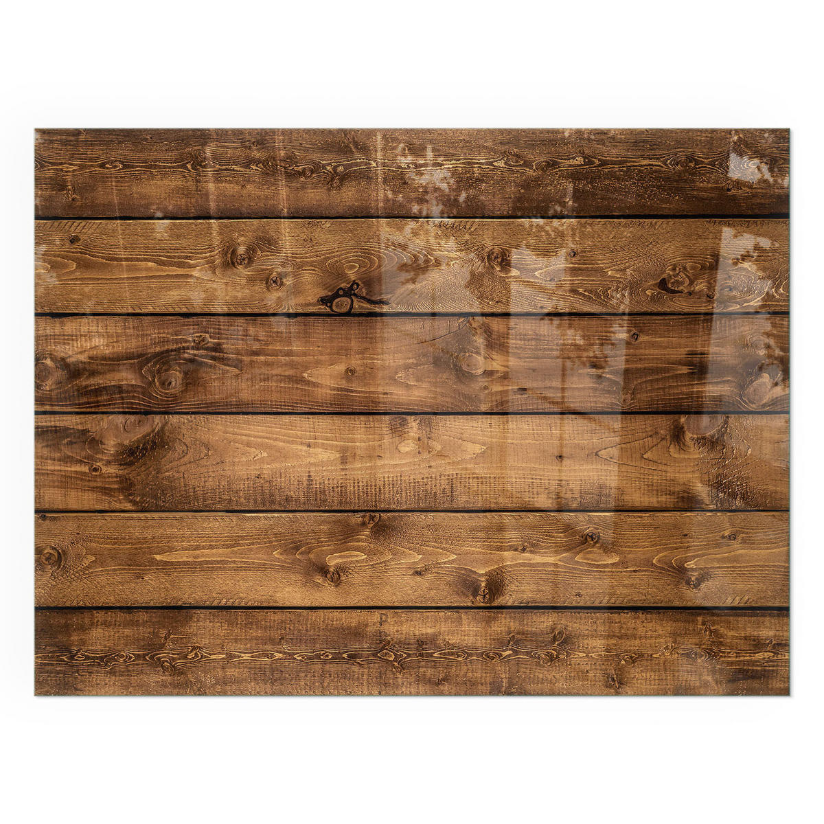 GLASPLATTE für Kamin 80x60 cm - Braun, Glas (80/60/0.4cm) - TULUP