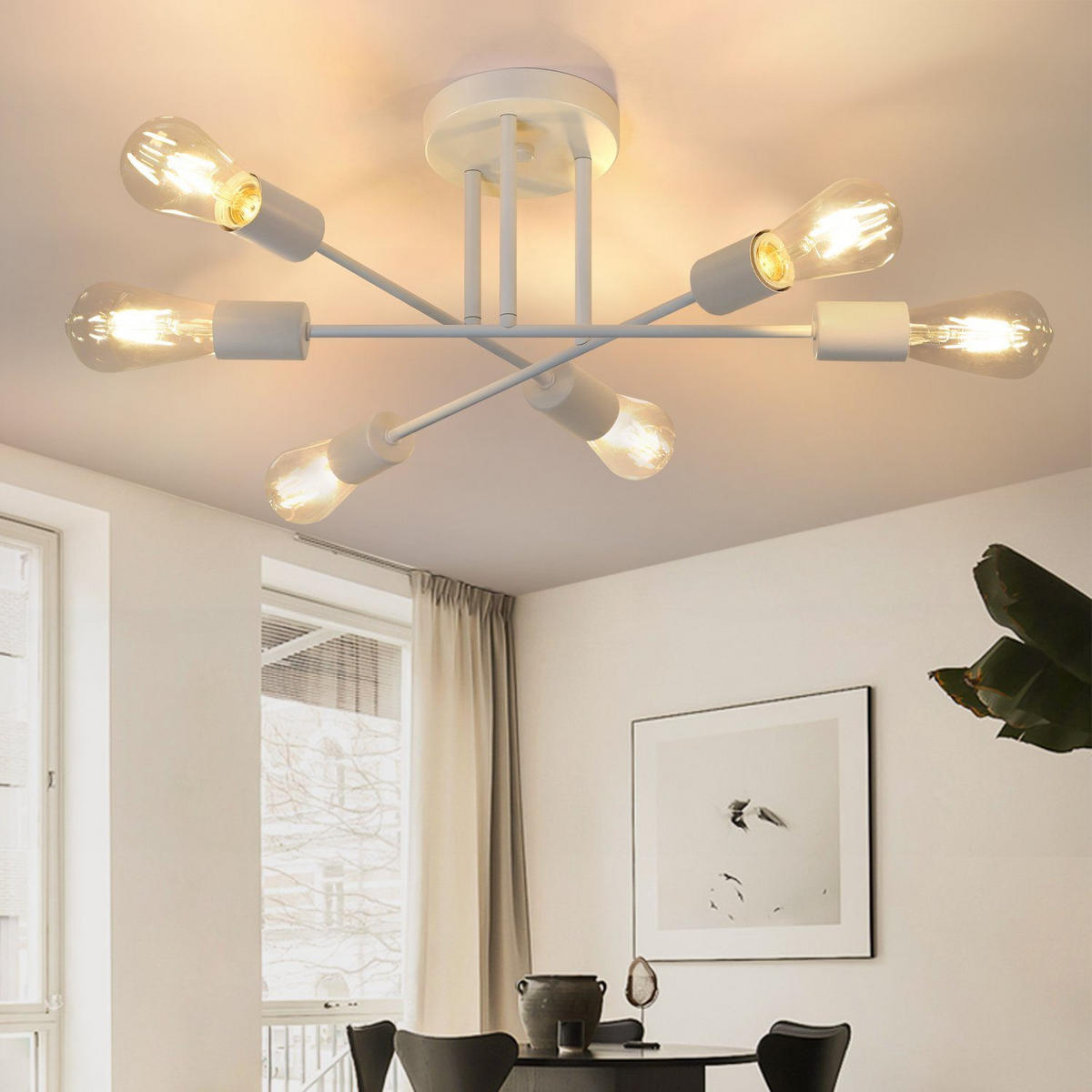 LED-DECKENLEUCHTE Johannes 45/40/20 cm - Weiß, Metall (45/40/20cm) - Nettlife