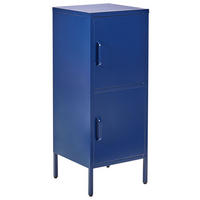 AKTENSCHRANK Marineblau 2 Türen Huron - Blau, Metall (40/102/40cm) - Beliani