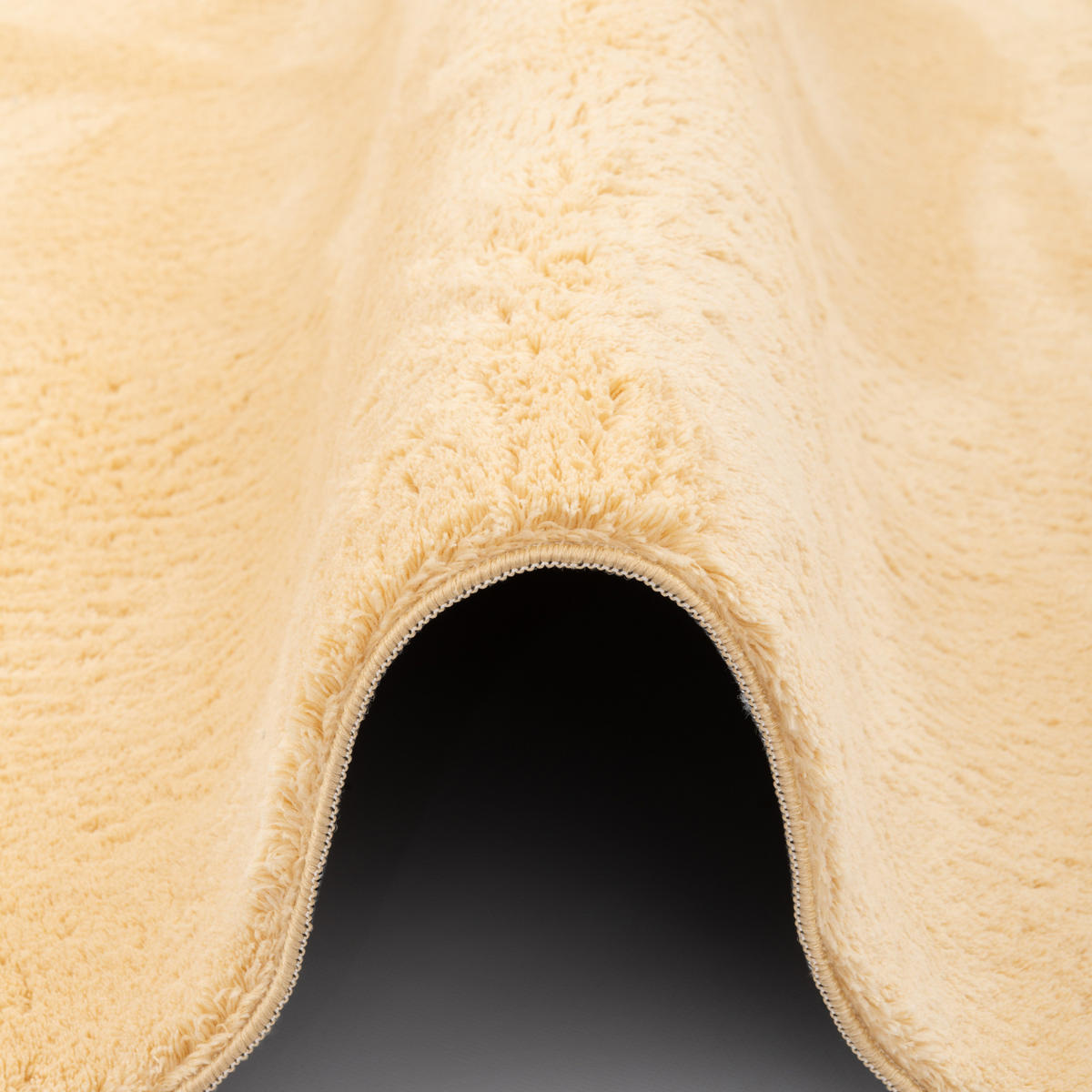 FELLTEPPICH SUPER SOFT PEARL RUND - Gelb, Textil (160/160cm) - Pergamon