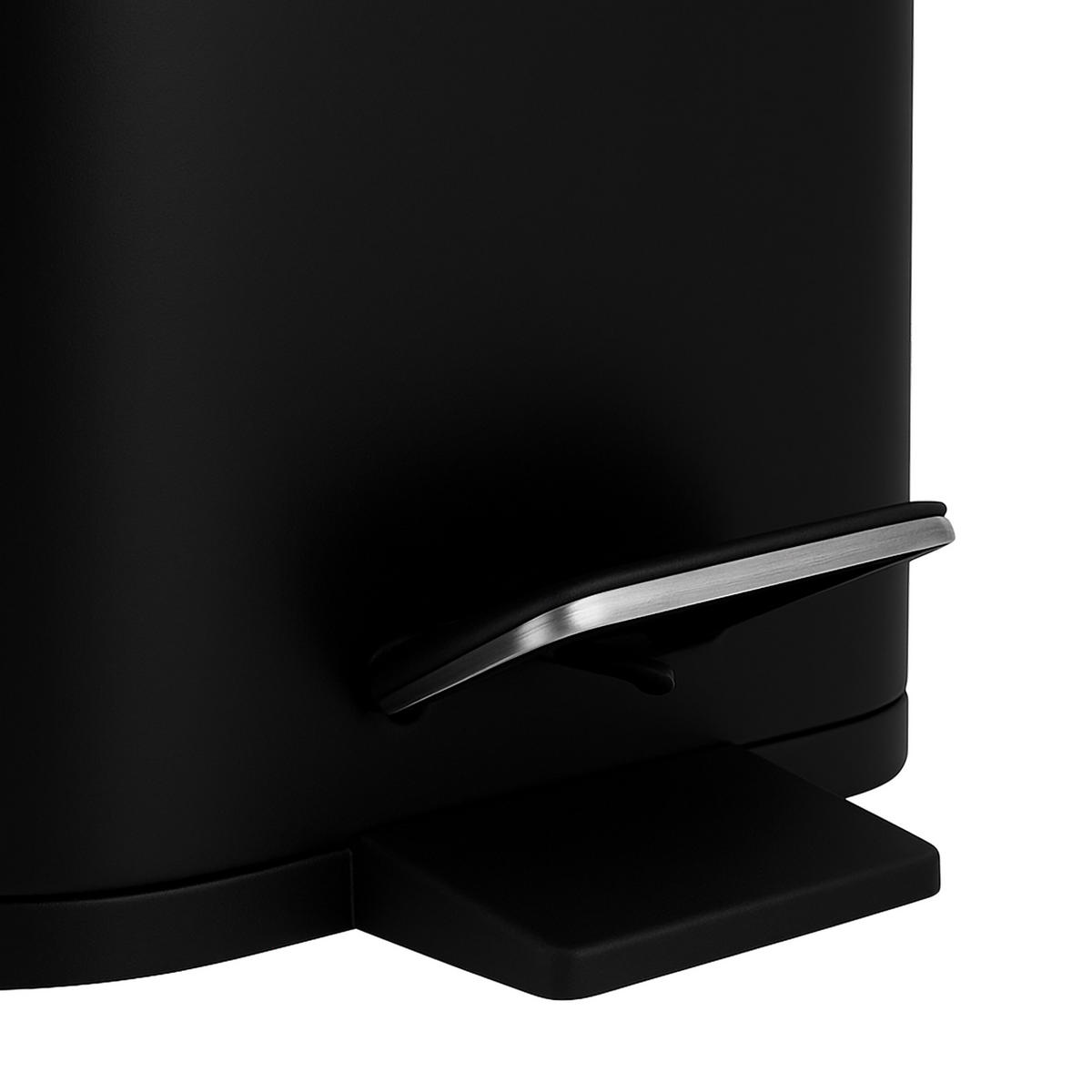 BAD-MÜLLEIMER - Schwarz, Kunststoff/Metall (14/29.5/26cm) - Relaxdays