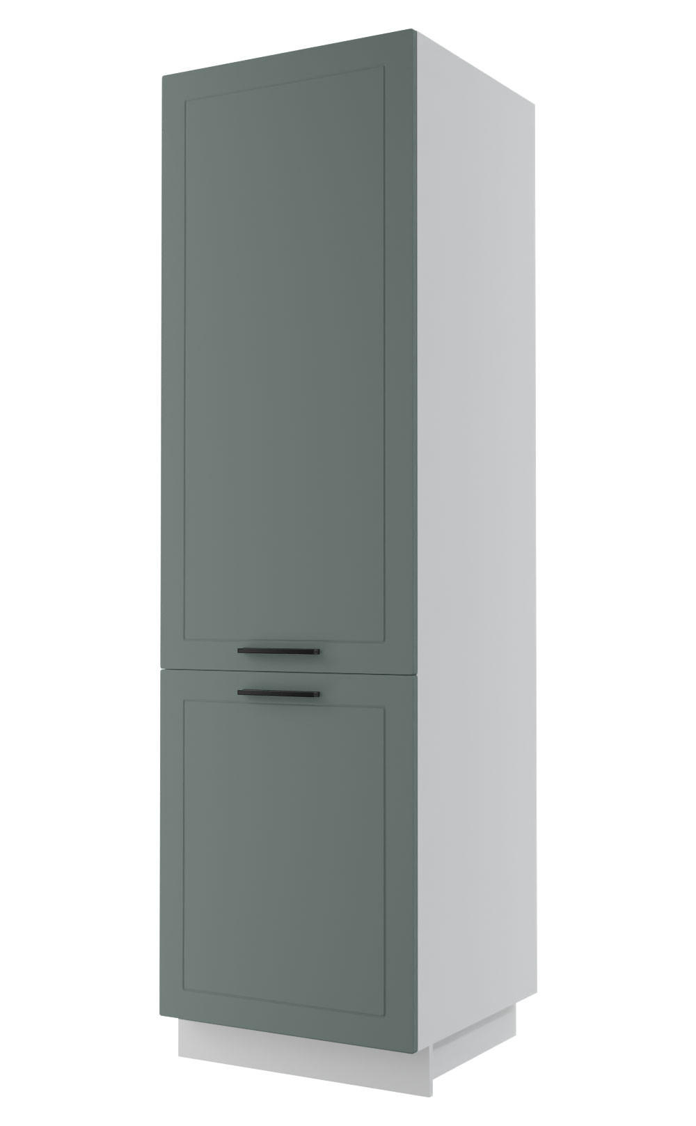 GESCHIRRSCHRANK Kvantum D14/DP/60/207 Mint Matt / Weiß Matt 60 / 59 / 207cm - Weiß/Mintgrün, Holz/Holzwerkstoff (60/207/59cm) - Feldmann-Wohnen